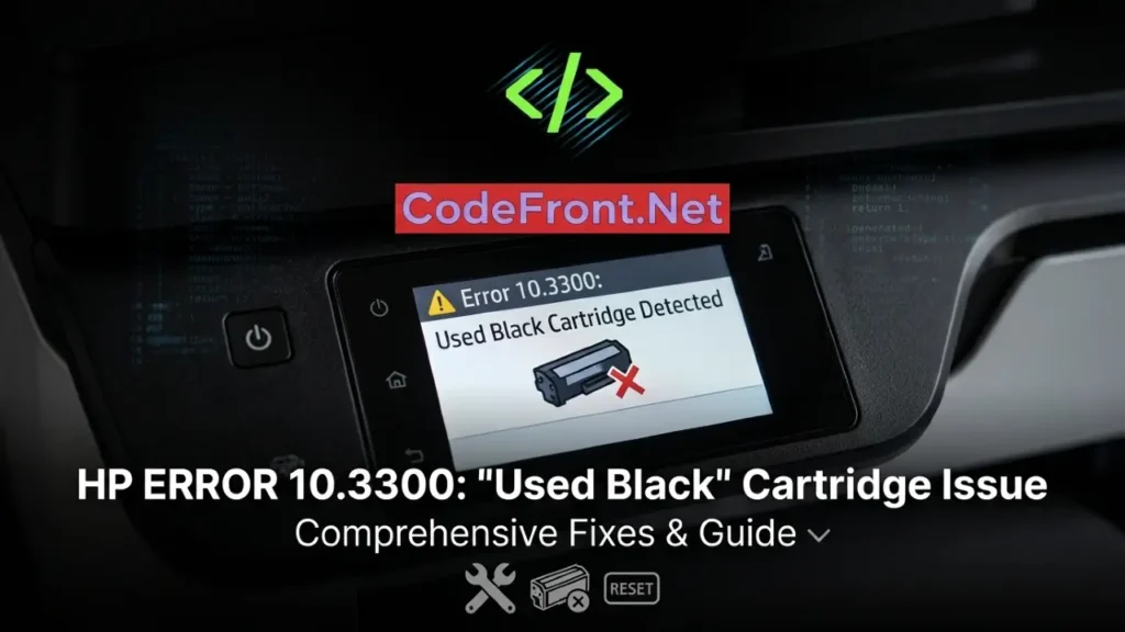 HP Error 10.3300: "Used Black" Cartridge Issue (Fixes)